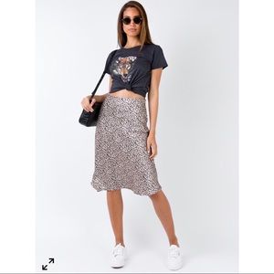 ZAZU MIDI LEOPARD SKIRT
